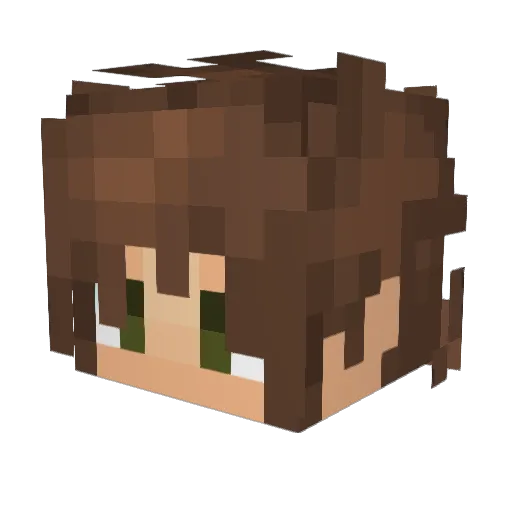 Suubbs Minecraft avatar head, 3D render