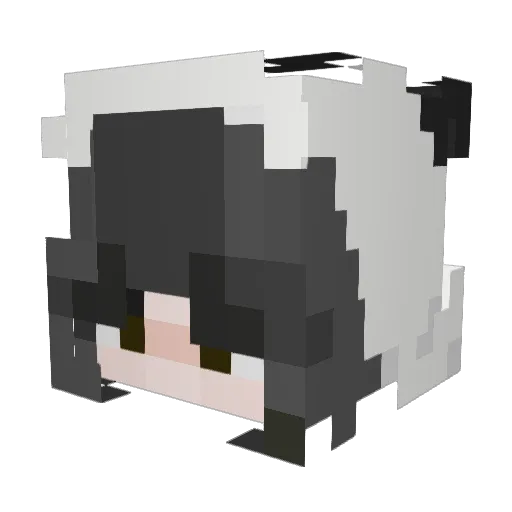 Suukiixo Minecraft avatar head, 3D render