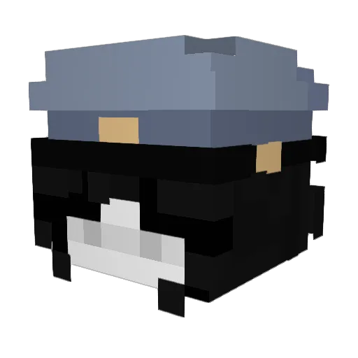 Suume Minecraft avatar head, 3D render