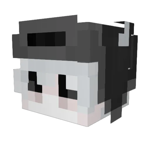 Suunless Minecraft avatar head, 3D render