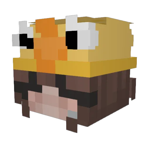 Suuummmerrr Minecraft avatar head, 3D render