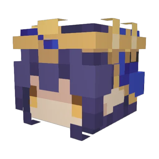 Suwariel Minecraft avatar head, 3D render