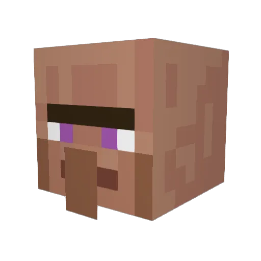 Suwfer Minecraft avatar head, 3D render