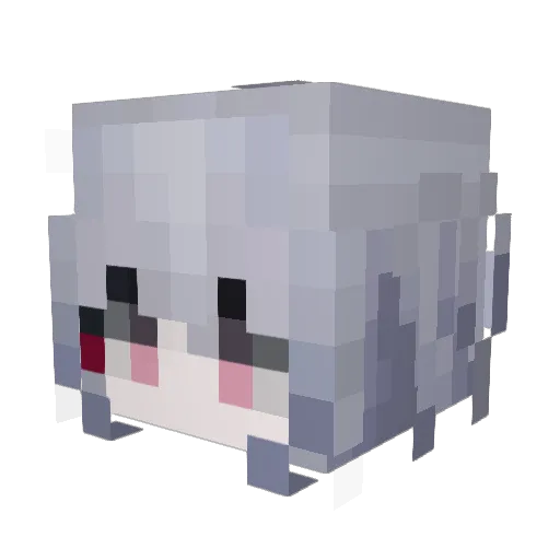 Suwoming Minecraft avatar head, 3D render