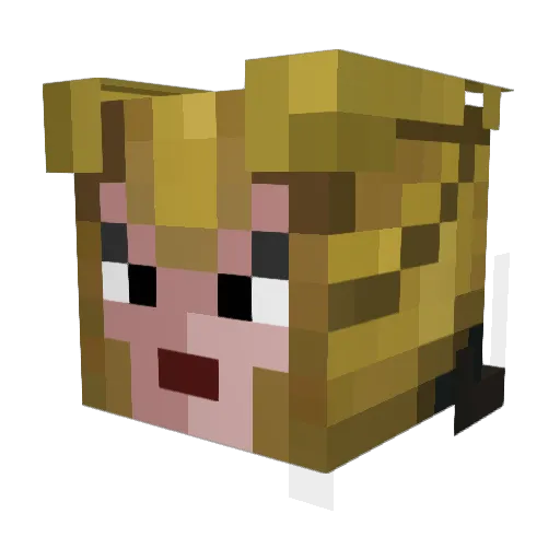 SuxToBe Minecraft avatar head, 3D render