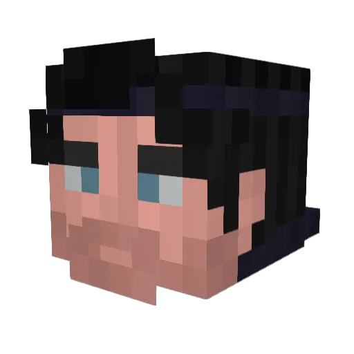 Suxals Minecraft avatar head, 3D render