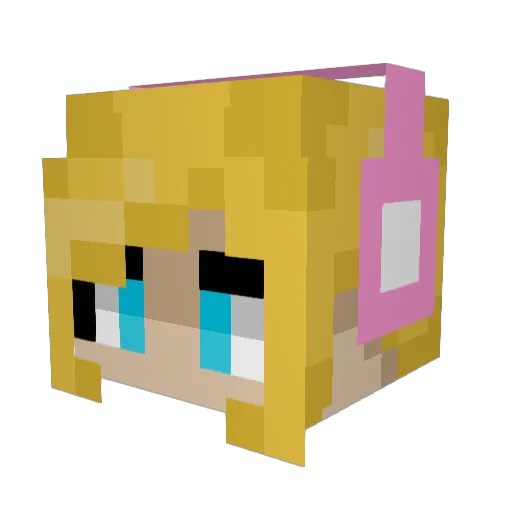SuxingEmolly Minecraft avatar head, 3D render