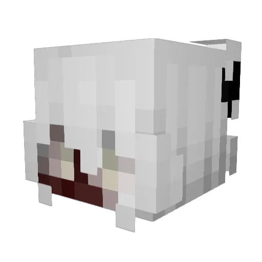 Suxzx Minecraft avatar head, 3D render