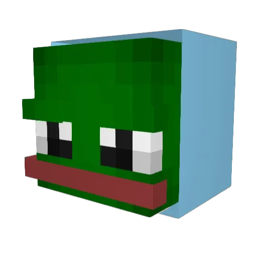 Suyimin Minecraft avatar head, 3D render