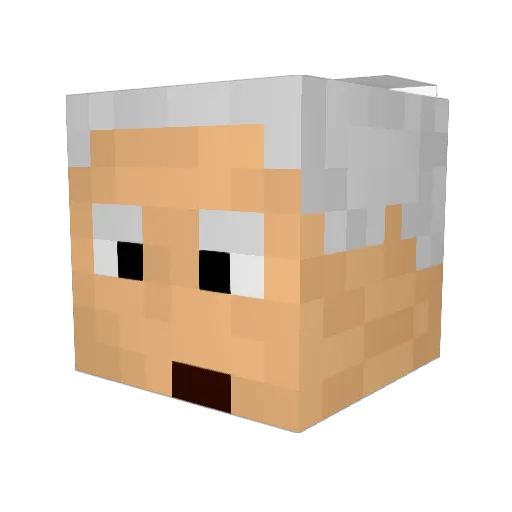 SuziMohr Minecraft avatar head, 3D render