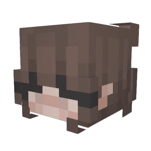 Suziac Minecraft avatar head, 3D render
