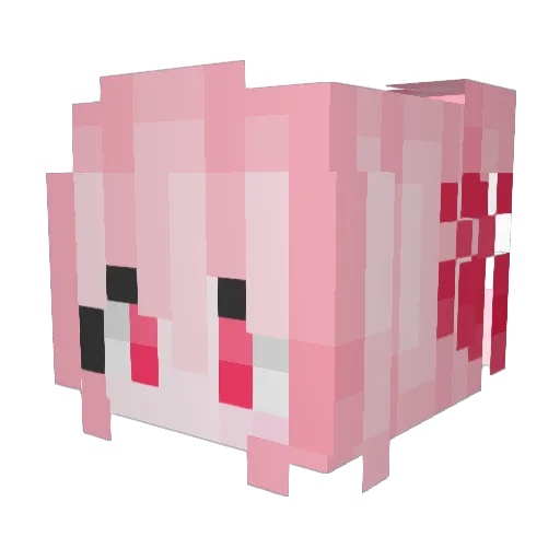 Suzii_ Minecraft avatar head, 3D render