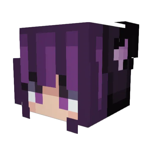 Suziie Minecraft avatar head, 3D render
