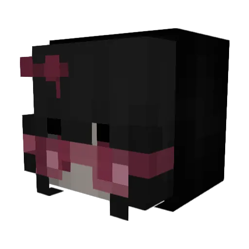 SuzuJ Minecraft avatar head, 3D render