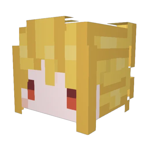 SuzuShiroSayumi Minecraft avatar head, 3D render