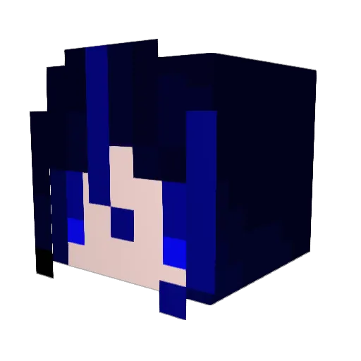 Suzu_uta Minecraft avatar head, 3D render