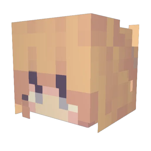 Suzuh Minecraft avatar head, 3D render