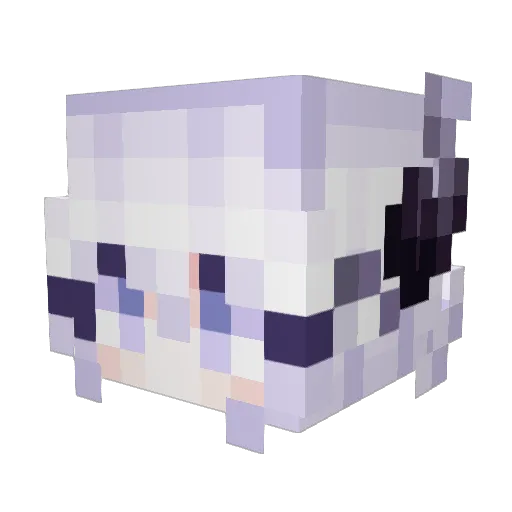 SuzuhaYumeno Minecraft avatar head, 3D render