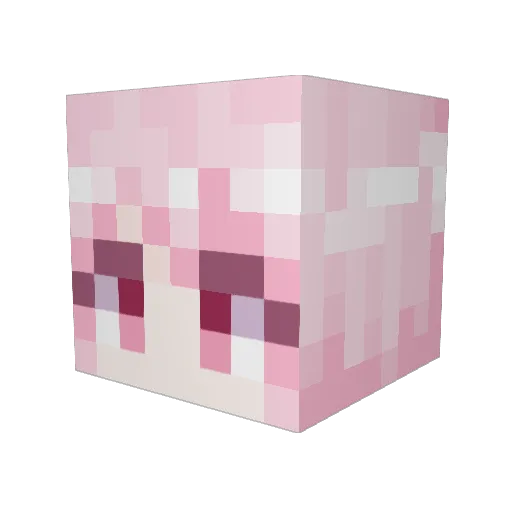 SuzuiReon Minecraft avatar head, 3D render