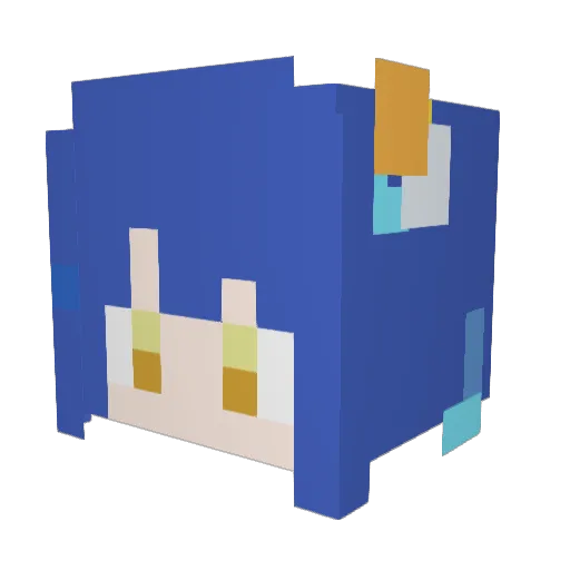 Suzuka0523 Minecraft avatar head, 3D render