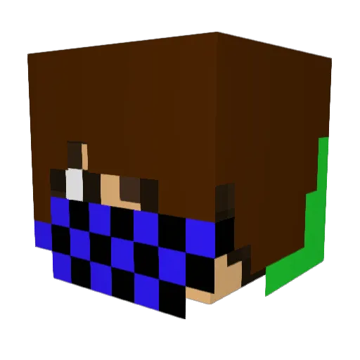 SuzukaZocker Minecraft avatar head, 3D render