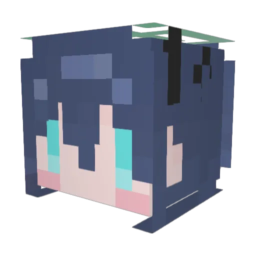 Suzume7250 Minecraft avatar head, 3D render