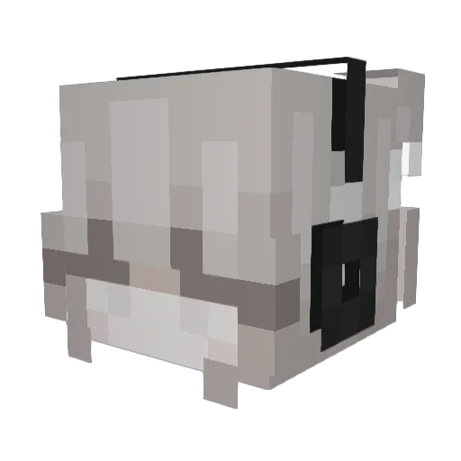Suzumia Minecraft avatar head, 3D render