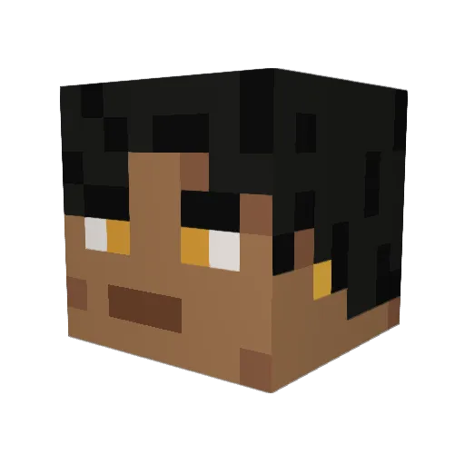 Suzumoto_ Minecraft avatar head, 3D render