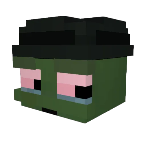 SuzuyaJouzo Minecraft avatar head, 3D render