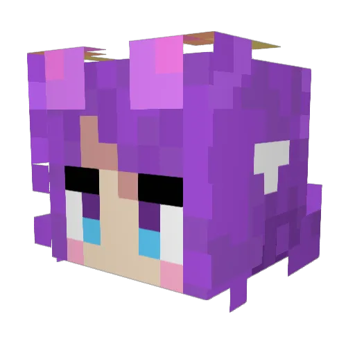SuzuyaToko Minecraft avatar head, 3D render
