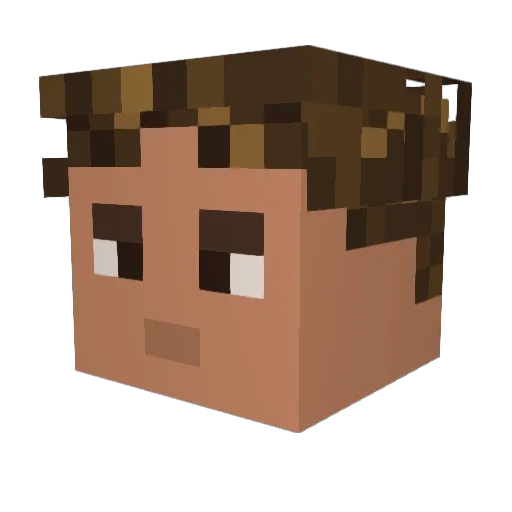 Sv2Grimhrf Minecraft avatar head, 3D render