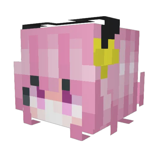 Sv2Neonikx Minecraft avatar head, 3D render