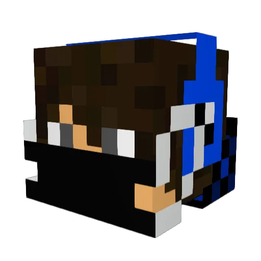 Sv2RarEnmfNCfSv2 Minecraft avatar head, 3D render