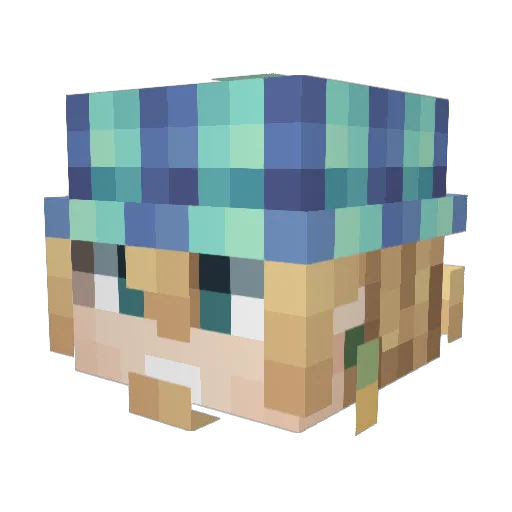 Sv3NzA Minecraft avatar head, 3D render
