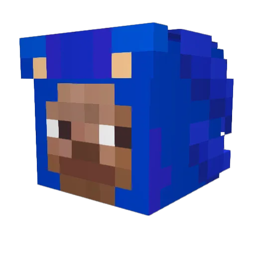 SvXcn Minecraft avatar head, 3D render