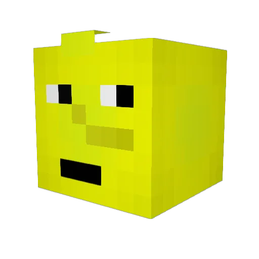 Svaerke Minecraft avatar head, 3D render