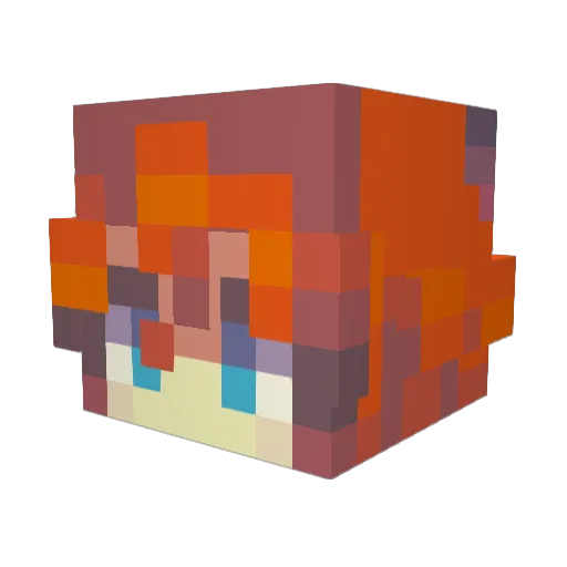 Svakill Minecraft avatar head, 3D render