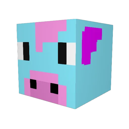 Svambz Minecraft avatar head, 3D render