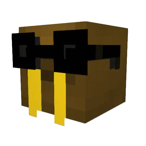 Svampinjonen Minecraft avatar head, 3D render