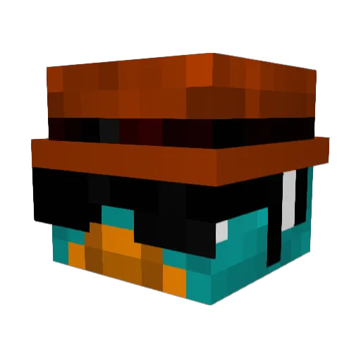 Svampis1 Minecraft avatar head, 3D render