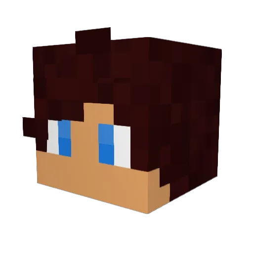 Svampkorre Minecraft avatar head, 3D render