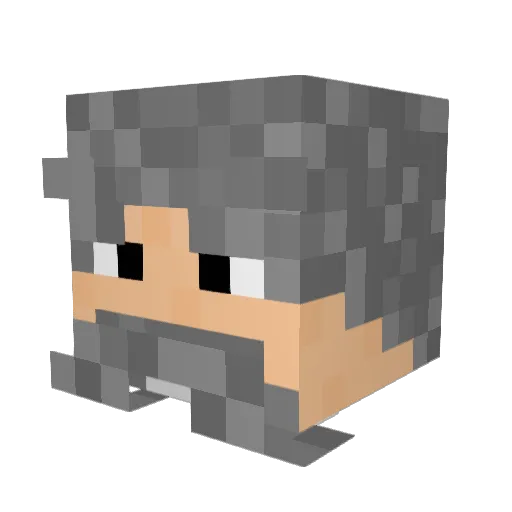 Svantevid Minecraft avatar head, 3D render