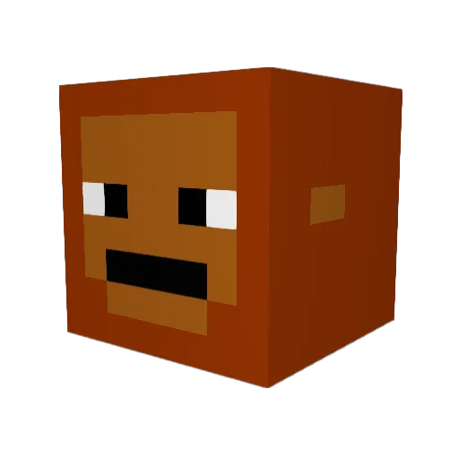 SvantexD Minecraft avatar head, 3D render