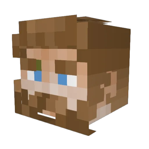 Svantux Minecraft avatar head, 3D render