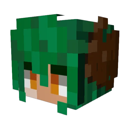 Svarias Minecraft avatar head, 3D render