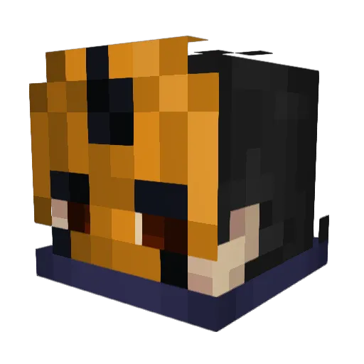 Svarteman Minecraft avatar head, 3D render