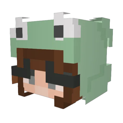 Svbry Minecraft avatar head, 3D render