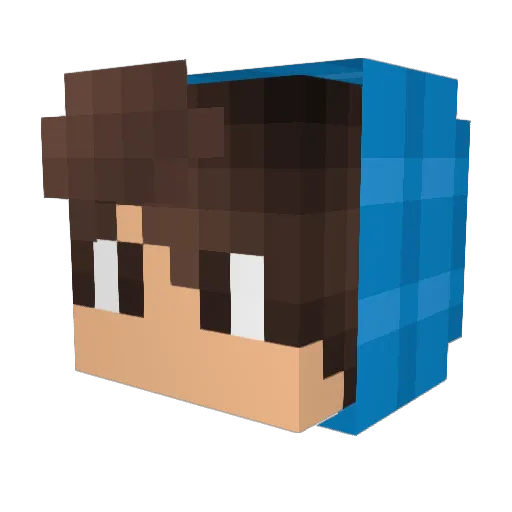 SveLts Minecraft avatar head, 3D render