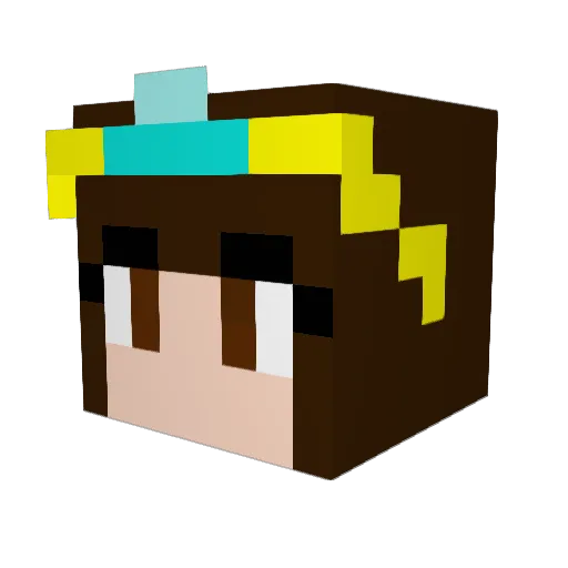 Sveamalina Minecraft avatar head, 3D render