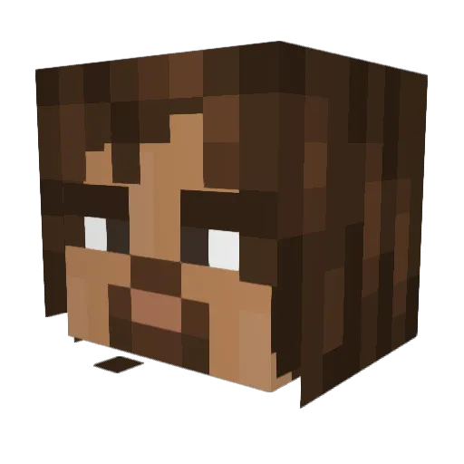 Svedjaa Minecraft avatar head, 3D render